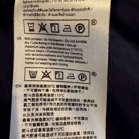 Maje Long Sleeve Mini Dress Navy Blue Tie Front Cinched Waist REPAIR Size Small - Picture 9 of 15